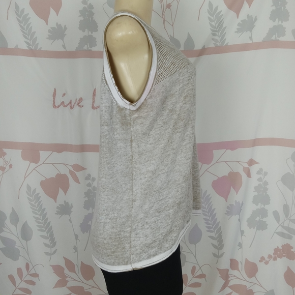 Democracy lightweight cotton blend ringer brown style top Size Large - Picture 2 of 9